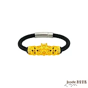 J’code真愛密碼金飾 龍易超有錢硬金/鋼編織手鍊