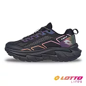 【LOTTO 義大利】女 寬楦 T MAX 全路況越野跑鞋- 23cm 黑
