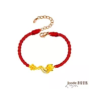 J’code真愛密碼金飾 美狐仙硬金編織手鍊-鋯石款