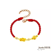 J’code真愛密碼金飾 立刻咬錢來貔貅硬金編織手鍊
