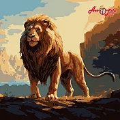 ArtLife藝術生活【AQ016】萬獸之王_DIY 數字 油畫 彩繪