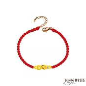 J’code真愛密碼金飾 無限賺硬金編織手鍊-小