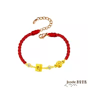 J’code真愛密碼金飾 立刻有錢麻上發財硬金編織手鍊