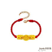J’code真愛密碼金飾 有求幣應拾億貔貅硬金編織手鍊