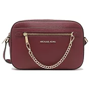MICHAEL KORS 皮革鏈帶方包-咖紅