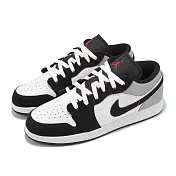 Nike 休閒鞋 Air Jordan 1 Low GS Panda Toe 大童 女鞋 白 黑 銀 AJ1 HF3188-106