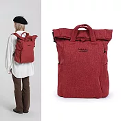 Hellolulu Tate環保多功能設計款後背包- 酒紅