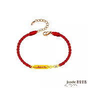 J’code真愛密碼金飾 霞海城隍 紅線牽LOVE硬金編織手鍊