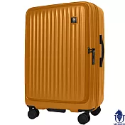 【USSARO】26吋高雅皇室系列前開式旅行箱/行李箱(芥末黃) 26吋 芥末黃
