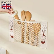 【英國FGODA】多用途魔鬼氈壁掛式收納網袋(大)-3入