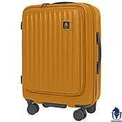 【USSARO】20吋高雅皇室系列前開式登機箱/旅行箱/行李箱(芥末黃) 20吋 芥末黃
