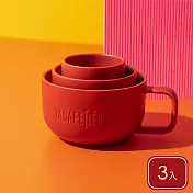 《La Cafetiere》瓷製咖啡杯3件 | 水杯 茶杯 咖啡杯 - 朱紅