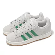 adidas 休閒鞋 Campus 00S J 大童 女鞋 灰 綠 膠底 麂皮 復古 Y2K 愛迪達 JI0297 25cm GREY/GREEN 25cm GREY/GREEN