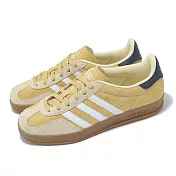 adidas 休閒鞋 Gazelle Indoor 男鞋 女鞋 黃 白 藍 麂皮 膠底 復古 愛迪達 JI3523 22.5cm YELLOW/WHITE