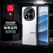 XUNDD訊迪 軍事防摔 紅米Redmi Note 14 Pro 5G 鏡頭全包覆 清透保護殼 手機殼(夜幕黑)