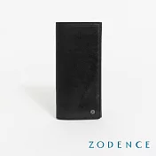 ZODENCE CRAFTSLIM進口真皮超薄8卡直式長夾  黑