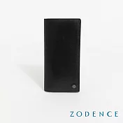 ZODENCE CRAFTSLIM進口真皮超薄6卡橫式證件窗長夾  黑