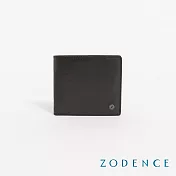 ZODENCE CRAFTSLIM進口真皮超薄6卡證件窗短夾  深灰