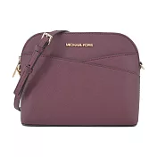 MICHAEL KORS JET SET新版交叉防刮斜背貝殼包- 酒紅