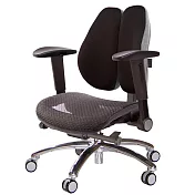 GXG 大網座 低雙背工學椅(鋁腳/摺疊滑面扶手) TW-3075 LU1J