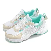 Fila 休閒鞋 HIDDEN TAPE 10 女鞋 米白 綠 拼接 緩衝 老爹鞋 斐樂 5C329Z565 23cm WHITE/GREEN