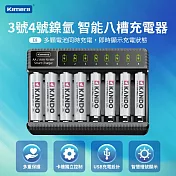 Kamera Kando 液晶充電顯示 八槽充電器 E8 USB供電 適用3號AA 4號AAA鎳氫 車充行動電源供電