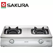 【SAKURA 櫻花】二口雙內焰傳統式安全瓦斯爐(臺爐) G-5700K/G-5700KS (桶裝瓦斯/LPG) 送安裝
