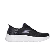 Skechers Go Walk Flex [124842WBKLV] 女 健走/步行鞋 寬楦 舒適 透氣 黑 紫