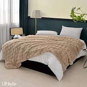義大利La Belle《凱爾尼斯》加大輕奢極柔仿兔毛雙人毯200*230CM-咖啡