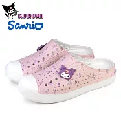 【HELLO KITTY】女 KUROMI 酷洛米 防水拖鞋 懶人拖鞋 半拖鞋 穆勒鞋 洞洞鞋 雨鞋 防水鞋 EU37 紫色
