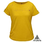 【ATUNAS 歐都納】女款吸濕排汗透氣短袖T恤A8TS2505W- M 黃