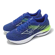 Mizuno 慢跑鞋 Wave Inspire 21 男鞋 藍 緩震 波浪片 運動鞋 美津濃 J1GC2544-06