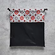 《梵緹希》旅行防水束口收納袋25x25_ 花磚紅