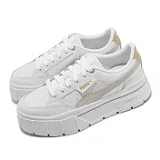Puma 休閒鞋 Mayze Stack Wns 女鞋 白 灰 厚底 增高 皮革 38436315