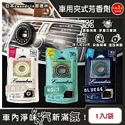 (2袋任選超值組)日本Laundrin朗德林-TOKYO汽車空調出風口專用夾式消臭芳香劑1入/袋 (車用清新擴香劑,質感車載香氛環,淨化車內異味食物味,持久馨香約30天) 經典花香*2袋
