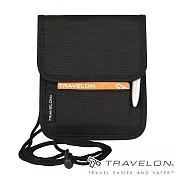 【Travelon 美國防盜包】頸掛式防盜錢包TL-42764黑 黑