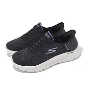 Skechers 休閒鞋 Go Walk Flex-Kaylee Slip-Ins 女鞋 寬楦 黑紫 套入式 健走鞋 124842WBKLV