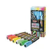 【COX 三燕】水性 螢光 廣告 粉彩筆 平筆頭 6支 / 盒 SB-30 螢光綠