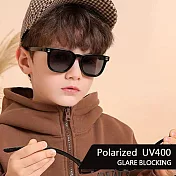 【SUNS】兒童偏光太陽眼鏡 時尚韓版經典墨鏡 彈力壓不壞材質 防眩光/抗UV400 S051 經典黑