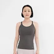 【Mukasa】LISSOM XY座標背心上衣 - MUK-24004 S 炭灰