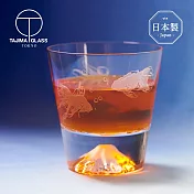 【日本田島硝子】日本製富士山雕花威士忌杯-金魚