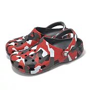 Crocs 洞洞鞋 Geo Camo Clog 男鞋 灰 紅 迷彩印花克駱格 休閒鞋 卡駱馳 2110090IE