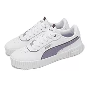 Puma 休閒鞋 Carina 2.0 Lux 女鞋 白 紫 皮革 復古 小白鞋 39501710