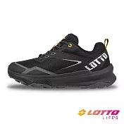 【LOTTO 義大利】男 寬楦  CT 450 防潑水多功能野徑徒步鞋- 25.5cm 黑