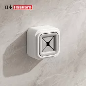 【日本Imakara】十字型無痕壁掛毛巾掛勾/收納塞(附背膠)-3入- 灰