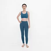【Mukasa】FITNESS 修身口袋機能褲 - MUK-24962 S 孔雀藍