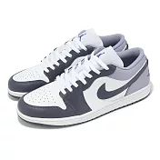 Nike 休閒鞋 Air Jordan 1 Low 男鞋 紫 灰 一代 AJ1 低筒 553558-145