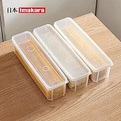 【日本Imakara】長型保鮮盒/麵條收納儲存盒-1.3L-3入