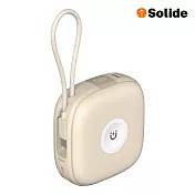 Solide索力得 10000mAh 馬卡龍 Type-C 六合一萬用快充行動電源 帶線行動電源 耳機充電 手錶充電 奶茶