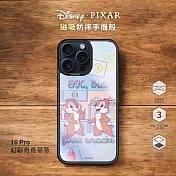 【正版授權】Disney迪士尼 iPhone 16 Pro 6.3吋 MagSafe貼片磁吸防摔手機殼 幻彩奇奇蒂蒂